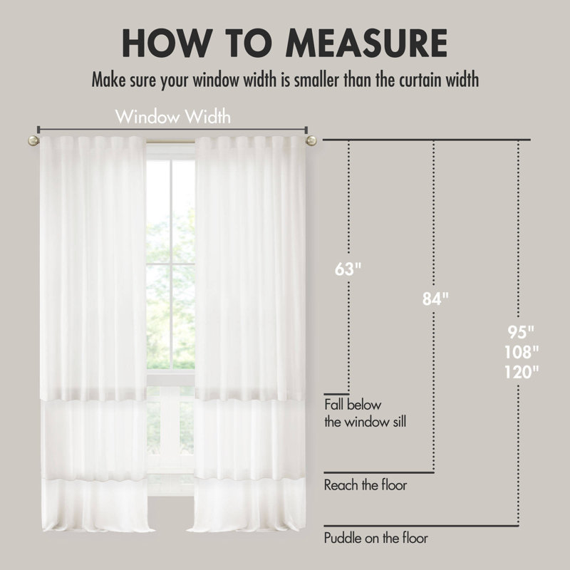 Lexus Rod Pocket With Back Tab Privacy Curtain Pair, 52" W x 84" L