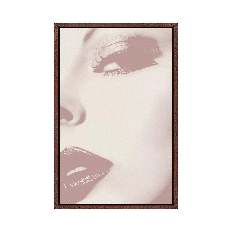 This Way - Print on Canvas, 66.04cm H x 45.72cm W x 3.81cm D, Classic Brown Wood Framed