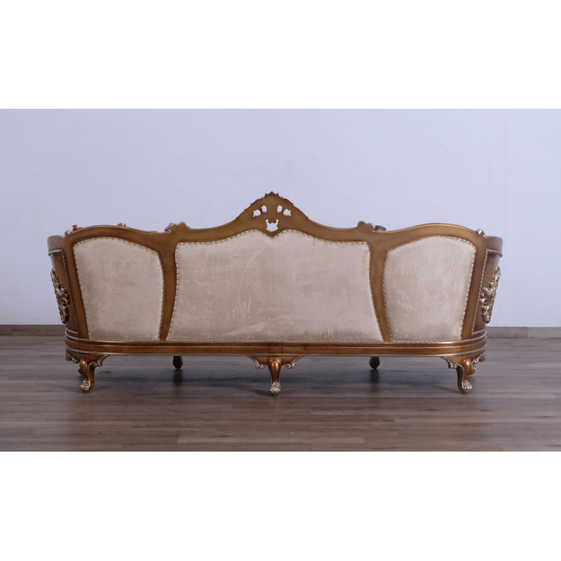 Saint Germain Velvet Sofa, Gold/Beige/Light Brown Velvet