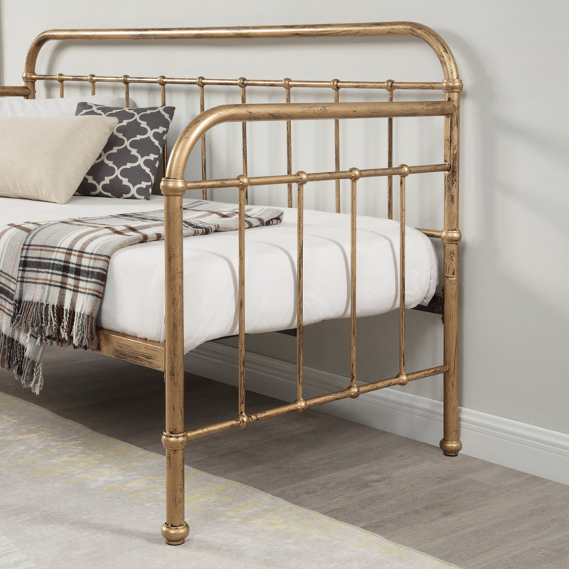 Melanie Metal Daybed with Trundle, Gold