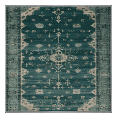 Machine Washable Overdyed Gray Area Rug