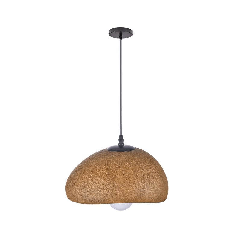 Diontae 1 - Light Gold Dome Pendant, 86" H x 11.81" W x 11.81" D
