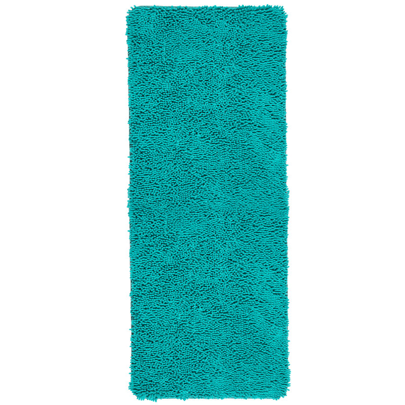 Lavish Home Bath Mat - 58x24-Inch Bathroom Runner with Non-Slip Backing - Absorbent High-Pile Chenille Memory Foam Bathroom Rug