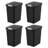 Sterilite 8 Gallon Touch Top Trash Can (Set of 4) 