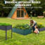 8x4x2 ft Galvanized Raised Garden Bed with Greenhouse Cover, Zippered Doors, Extra Deep-2070565179