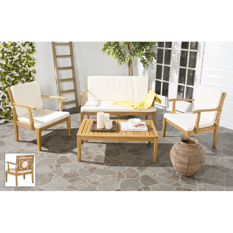Ensemble de conversation avec canapé 4 pièces Cogburn, Beige