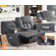 Modern Recliner Sofa, Cozy 3 Seater Recliner With Dual Wingback, Plush Fabric Reclining Couch With  , Recliner Sofas For Living Room