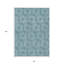 Tapis intérieur / extérieur 8 pi x 10 pi bleu sarcelle et ivoire à motif géométrique lavable