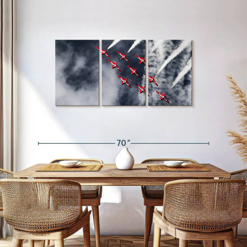 Mehar Red Epic Airplanes, 27" H x 56" W