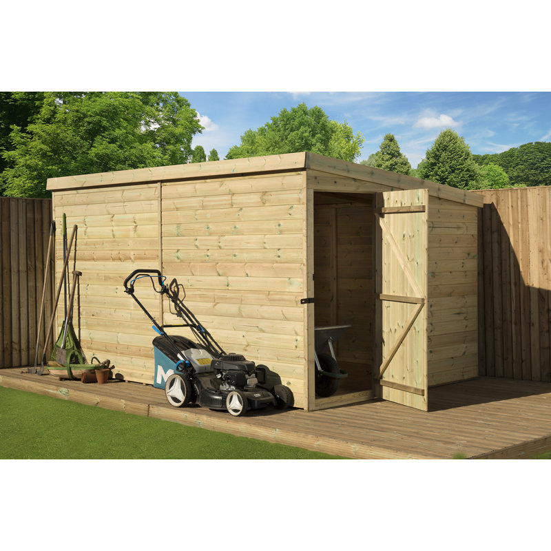 Shiplap Pent Wooden Shed, 8ft. W x 10ft. D