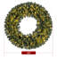 Grande couronne de Noël artificielle 60 po avec 200 lumières DEL blanches et 680 branches