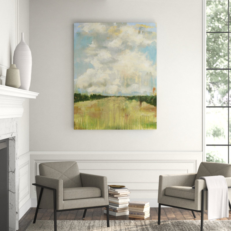 Fleecy Of Clouds Painting by Keegan Stewart, Outdoor, 47" H x 36" W