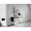 Meuble-lavabo mural avec lavabo en céramique et armoire latérale et portes à fermeture douce, armoire combinée-1289210934