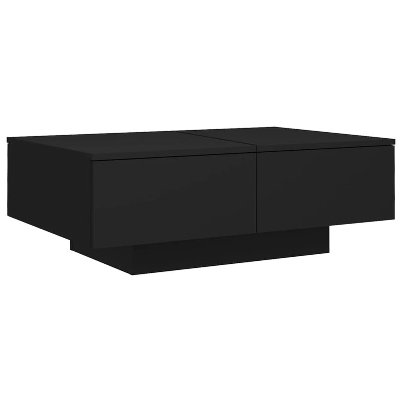 Table basse avec rangement Block, Noir