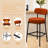Yosniel Modern Counter Height Bar Stools Set of 6, 28 Inch Upholstered Barstools with Curved Open Back & Round Seat, Plush Bouclé Fabric Bar Chairs for Kitchen Island, Dining Counter & Home Bar, Comfortable & Stylish-1604069918