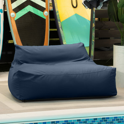 Lavista Outdoor Bean Bag Loveseat Modern Patio Sofa by Grovelane