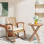 Chaise berçante en bois avec coussins Angelik