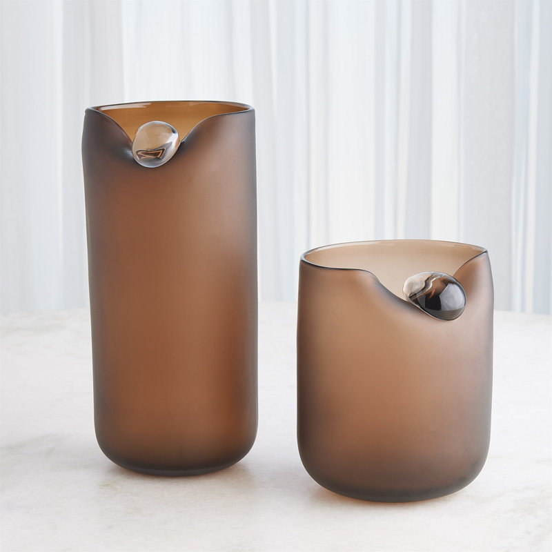 Poise Vase, Brown, 12.75" H x 5.75" W x 5.75" D