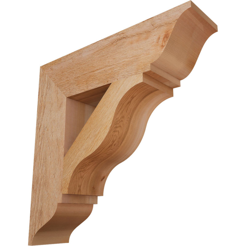 Funston Traditional Bracket, 24" H x 6" W x 24" D, Western Red Cedar, Rough Sawn