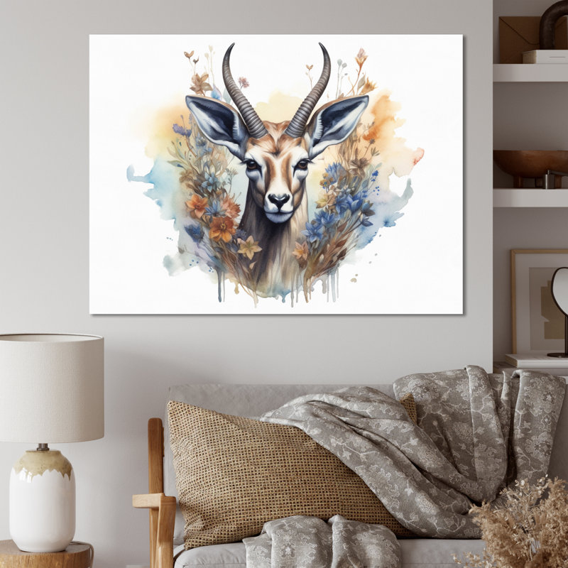 «Graceful Antelope II», reproduction sur toile, H 30 po x l 40 po x P 1,5 po, Toile tendue