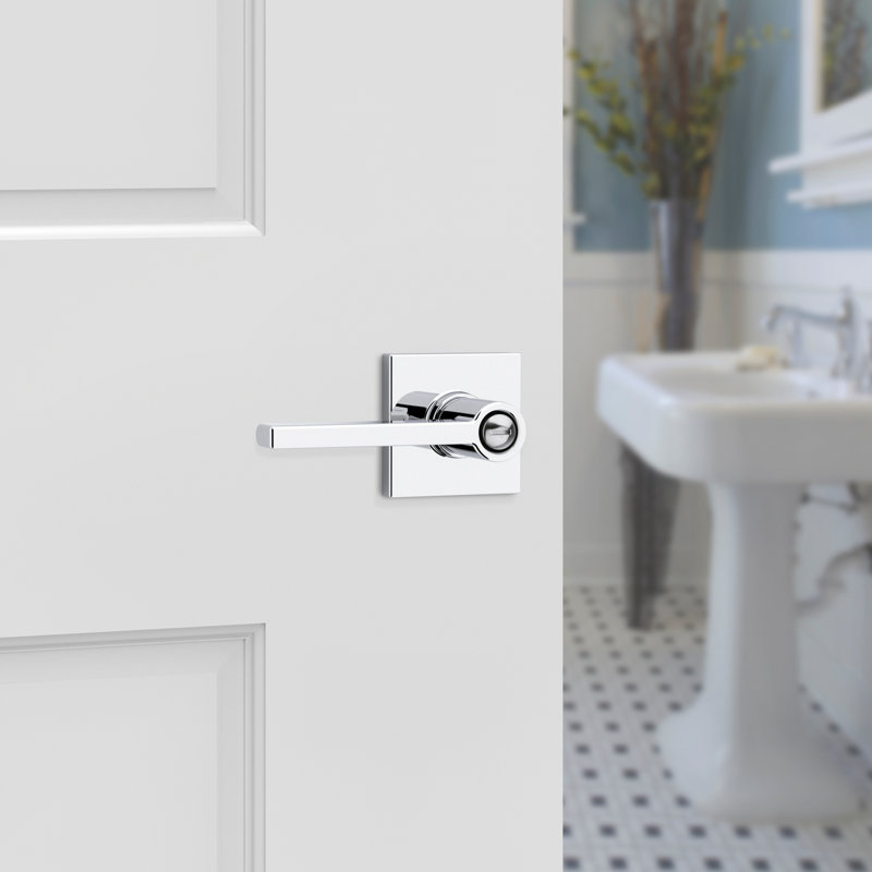 Casey Bed/Bath UL Lever, Polished Chrome