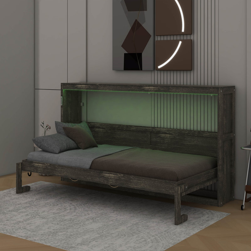Lit escamotable simple avec DEL