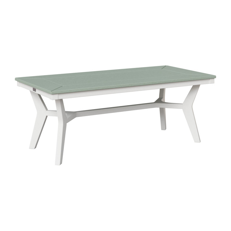 Berlin Gardens Mayhew Rectangular Coffee Table, Seafoam/White