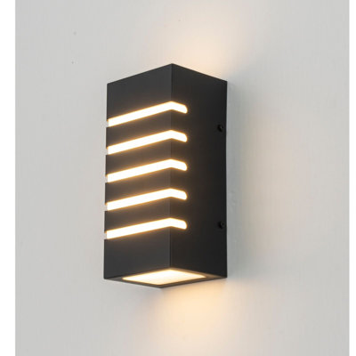 Modern 12W Dimmable Aluminum Led Outdoor Wall Sconce (Set Of 2)