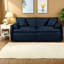 Spacious Modern Chenille Sofas, Deep Seat With Ottoman For Living Room And Office