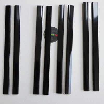 200mm Black Low Profile Flex hinges, Fexible Living Hinges, Plexiglass, Continuous Acrylic Piano Hinges