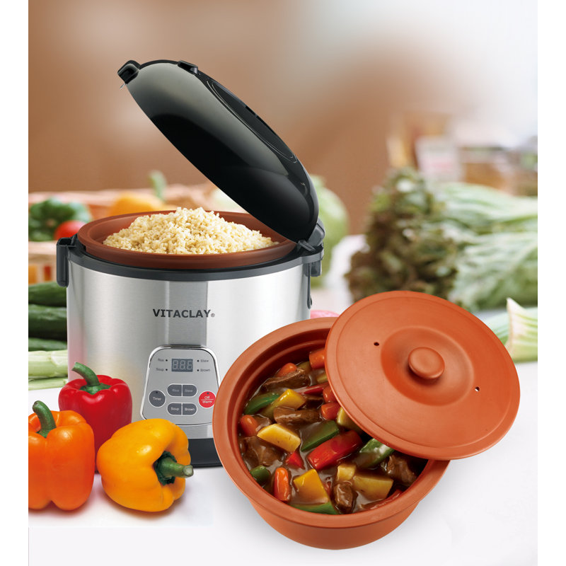 Vitaclay Slow Rice Cooker, 6 cups