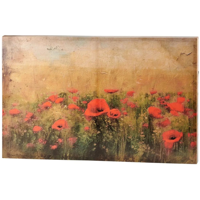 Art sur toile coquelicot