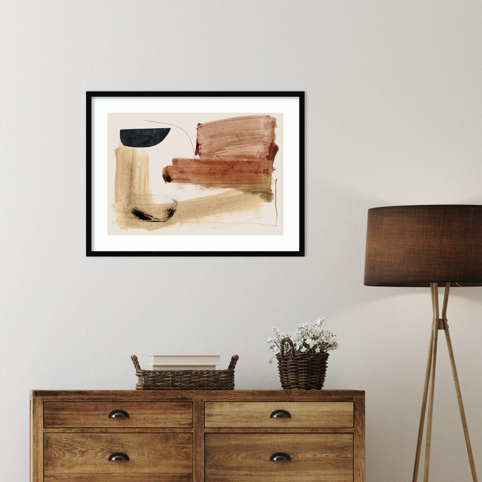 Cleve "Cooking" Print by Dan Hobday, Black, 25" H x 33" W