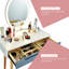 Ensemble coiffeuse avec tabouret et miroir Brassfield-1085366433