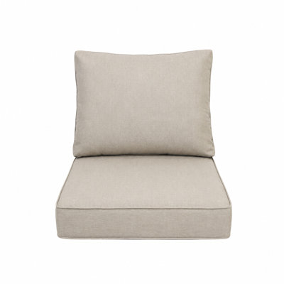 Deep Seat Chair Cushion Set - Putty
