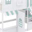 Lit superposé Fun Playhouse avec tablettes intégrées et rangement pour escalier-129444805