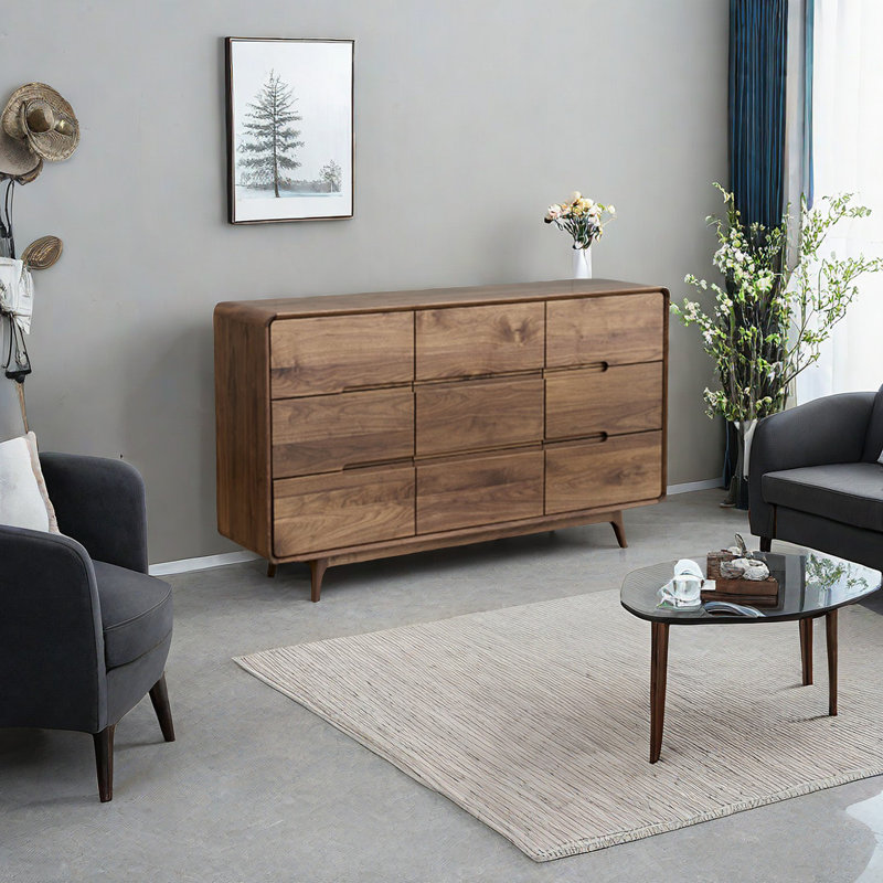 Armoire d'entrée moderne en noyer noir