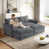 Grey Corduroy(2 Seat+2 Ottoman)