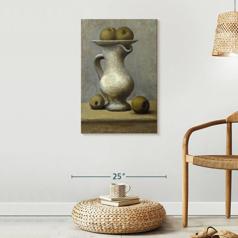 Nature morte avec pichet et pommes, 30" H x 20" W