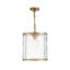 Modern 1-Light Handcrafted Water Ripple Glass Cylinder Pendant Light -1102046075
