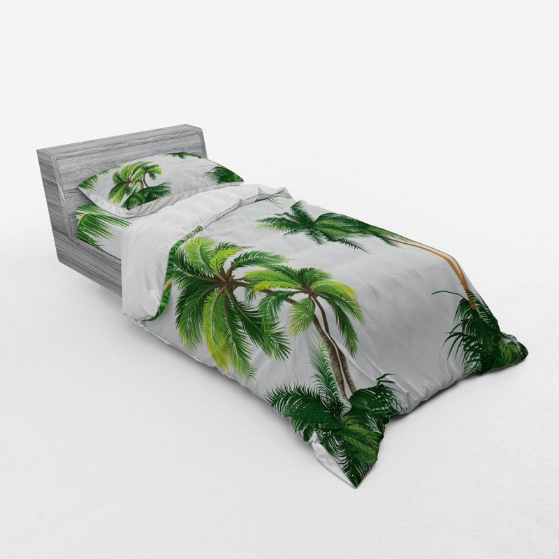Coastal Polyester Floral Duvet Cover, Twin XL Duvet Cover + 2 Additional Pieces
