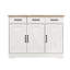 Buffet armoire, 3D / 3D, blanc, grand espace de rangement pour armoire de salon - configuration 3D3D, capacité généreuse, peinture supérieure
