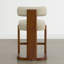 Tabouret de comptoir rembourré en bois massif-751692523