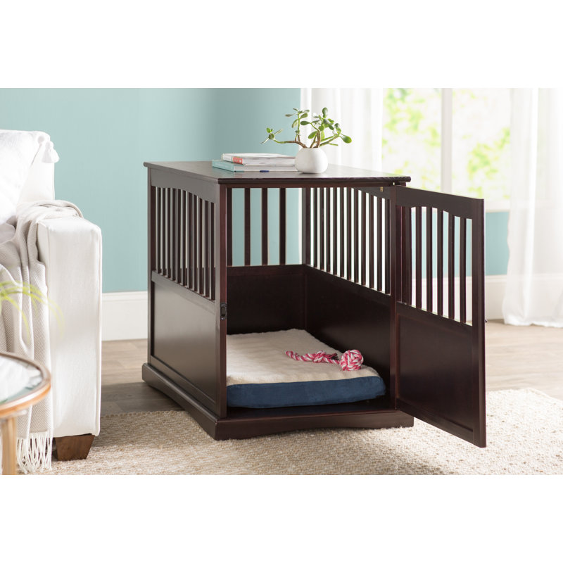 Mendosa Wood Furniture Style Crate with 1 Door, Large (29.25" H x 24" W x 36.5" D), Espresso