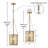 9"W Meckenzie 1-Light Mercury Glass Pendant with Oak Finish Frame