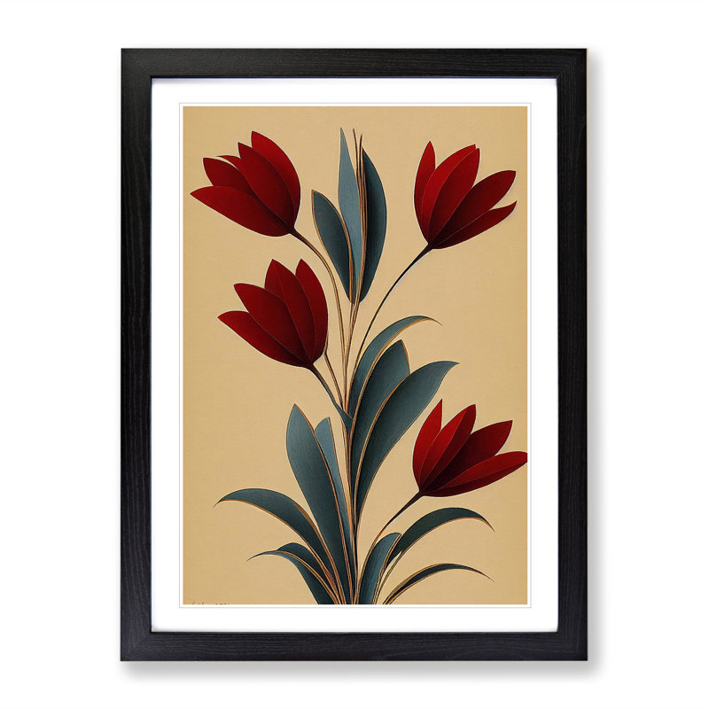 Stupendous Flowers - Wall Art, Black Framed Paper, Black Framed, 64cm H x 46cm W x 2cm D