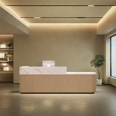 Rectangular Modern Front Desk, Standing Reception Desk Podium
