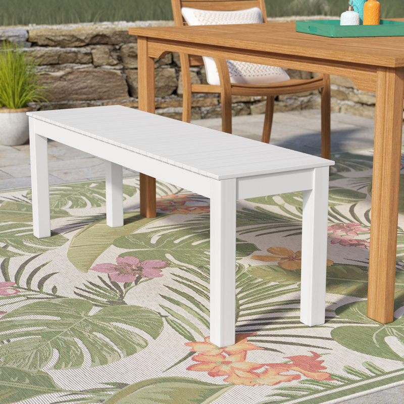 Banc de pique-nique en bois Bickerstaff, Blanc