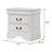 2-drawer Nightstand Bedside Table White
