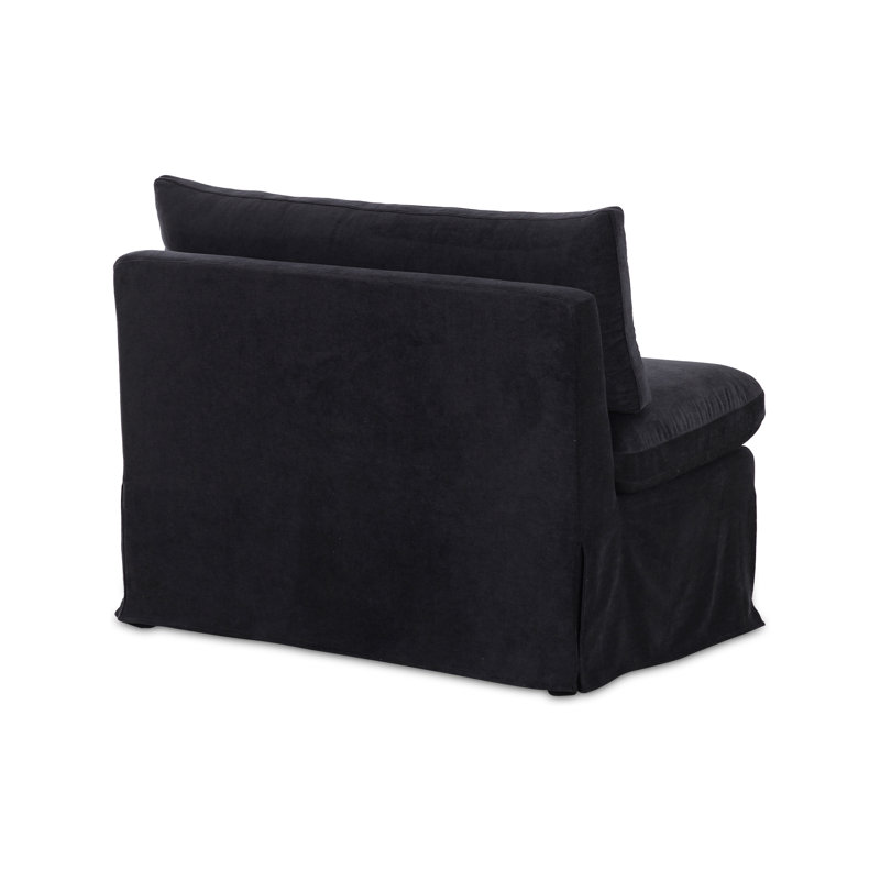 Housse de chaise de salle à manger Gusella et demi-noir, Noir